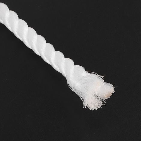 Corde en nylon haute résistance pour l'arrimage de camions, fournitures agricoles pour serres, étendoir à linge extérieur, blanche, 0,0023 x 100 m (1/5)