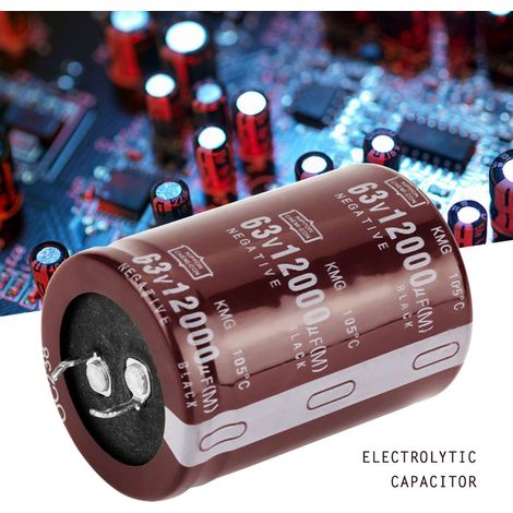2 condensateurs électrolytiques Hi-Fi 63 V 12 000 µF pour circuit de contrôle, 35 x 50 mm