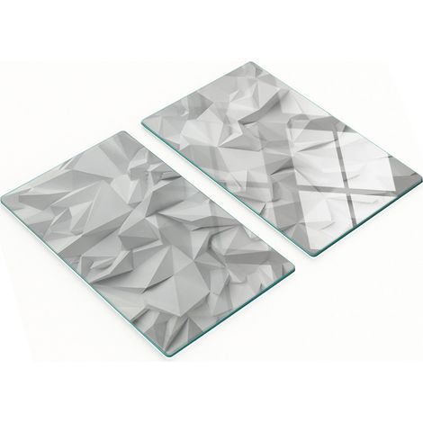 Set di taglieri da cucina in vetro temperato con grafica 3D, 2x30x52 cm (1/5)