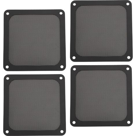 Filtre anti-poussière pour ventilateur PC, cadre magnétique en PVC de 120mm, grilles en maille pour refroidisseur d'ordinateur pour évent de poulailler noir, 4 pièces (1/5)