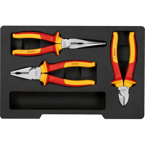 Bosch PRO Combo Kit VDE Pliers Set 3pc 1600A02NG0 (1/3)