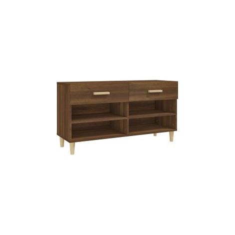 Meuble à chaussures Chêne marron 102x35x55 Bois d'ingénierie (1/5)