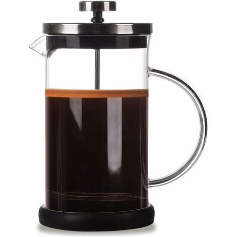 Cafetière à presse française - 5 tasses - Cafetière à piston 600 ml, Carafe française pour café filtre, expresso et thé avec triple filtre, passe au lave-vaisselle (noir) (1/5)