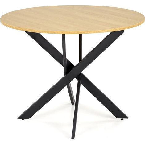 Mesa Houston 1788, Roble dorado + Negro, 76x0x0cm, MDF, Metal (1/5)