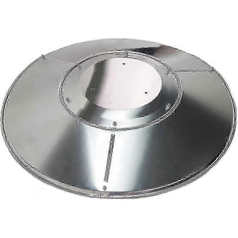 Pièce de rechange pour réflecteur de chauffage de terrasse : dôme supérieur avec fixation à 3 trous pour chauffages au propane (1/5)