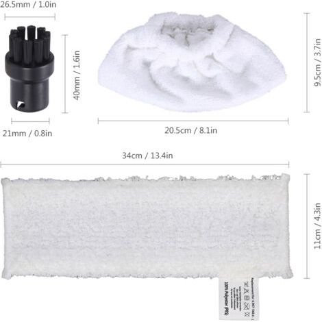 Brosse ronde pour nettoyeur vapeur, chiffon en microfibre pour les mains et le sol, kit de remplacement pour balai Karcher SC EasyFix, 16 pièces