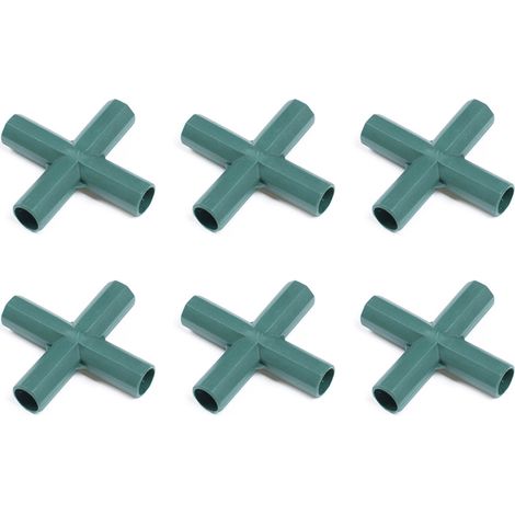 Connecteur de Support de Jardin PP - Lot de 6 pour Poteaux de 16mm, Idéal pour Tomates, Cucurbitacées et Plantes Grimpantes (1/5)