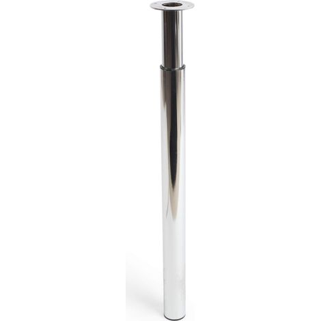Ausziehbares zylindrisches Stahlbein in glänzendem Chrom-Finish, Mod. 406e. Höhe 71/110cm REI (1/2)