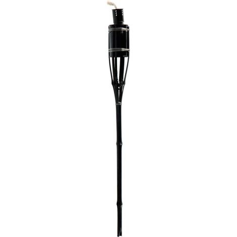 Torche de jardin en bambou noire