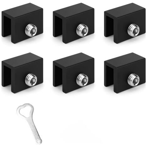 6 Pièces Noir Bloque Fenetre, Bloque Fenetre Coulissante, Verrou Fenetre, Solide et Durable Pour Portes et Fenêtres Coulissantes