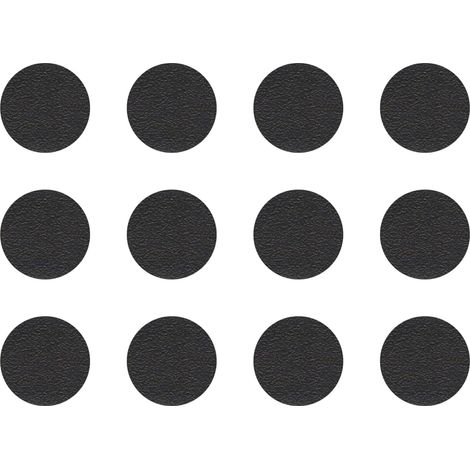 12x Cache vis adhésif autocollant diamètre 40mm protection bouchon trou obturateur meuble table chaise maison, Basalte