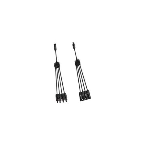 1 par de conectores en Y para paneles solares fotovoltaicos, conectores MFF/FMM impermeables para cables de paneles solares, de 1 a 4 ramificaciones, para sistemas de paneles solares fotovoltaicos - C