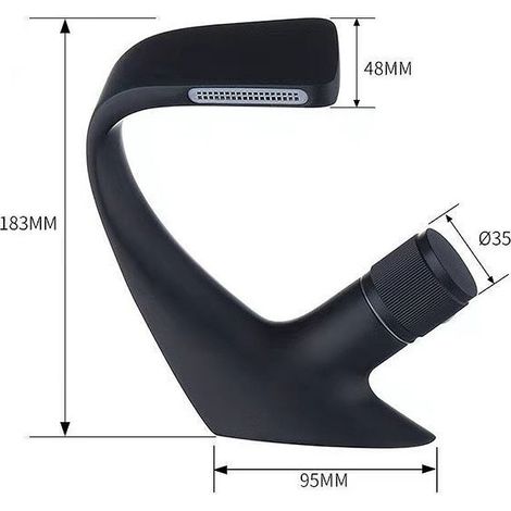 Robinet lavabo noir mitigeur cascade – Pour vasque solide – Design moderne, super qualité pour salle de bain