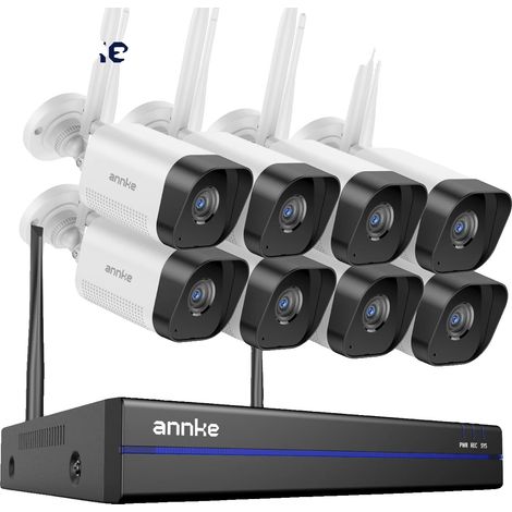 Système de vidéosurveillance, Résolution 8MP, Support de 16 canaux, NVR 16CH 8 caméras, Aucun (1/2)
