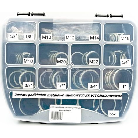 Set di rondelle in metallo-gomma 65 in acciaio inox Viton