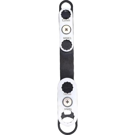 Clé à molette 8 en 1, ouverture en étoile, clé à double extrémité rotative à 360 degrés 8 10 12 13 14 16 17 19 mm (1/5)