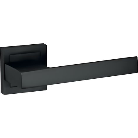 Manilla zamak modelo 220 roseta cuadrada negro alta intensidad puertas (1/5)