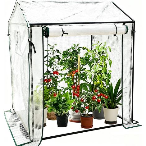 Serre en film plastique 130 x 90 x 150 cm, pour tomates, pour plantes, protection des plantes, résistante à l'hiver et aux UV (1/5)