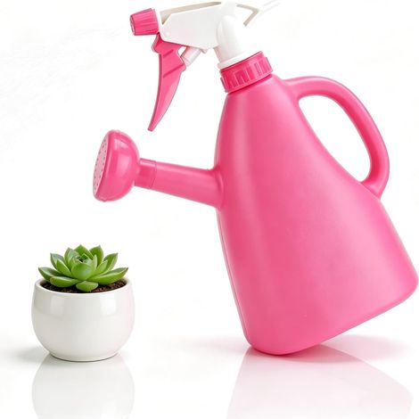 Watering Can for Indoor Plants, Small Watering Can 2 in 1 with Spray Head and Press Mister Spray Head, Watering Can for Indoor Plants, Garden, Potted Flowers (1/5)