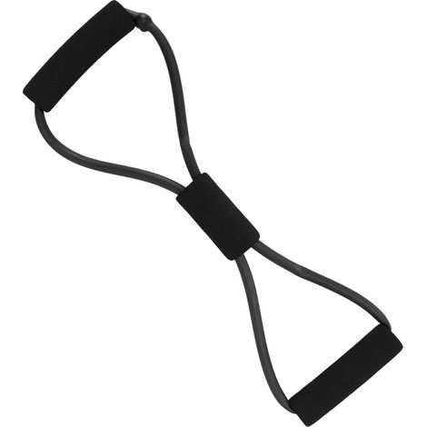 Bande de résistance élastique pour exercices corporels, fitness à domicile, sangle d'entraînement extensible noire (1/5)