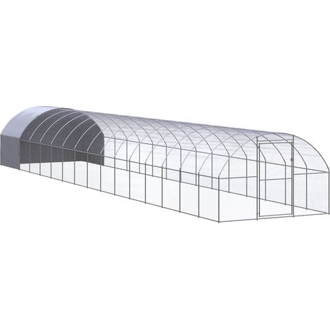 vidaXL Poulailler d'extérieur 3x16x2 m Acier galvanisé (1/5)