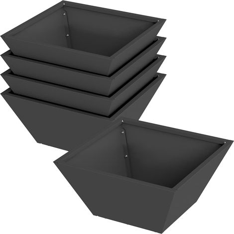 Maison Exclusive - Garten-Pflanzgefäß 5 pcs Schwarz 35 x 35 x 15