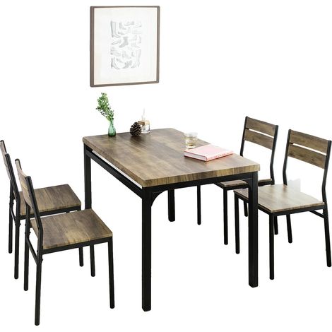 Esszimmerstuhl, Set von 4, Minimalistischer Moderner Stil, NATUR (1/2)