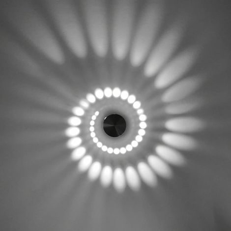Led 3W Lámpara De Pared Aluminia Moderna Aplique De Pared Para Salón Dormitorio Baño Pasillo (Blanco Frio) (1/5)