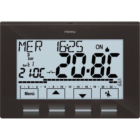 Thermostat mural Perry Next blanc anthracite (1/5)