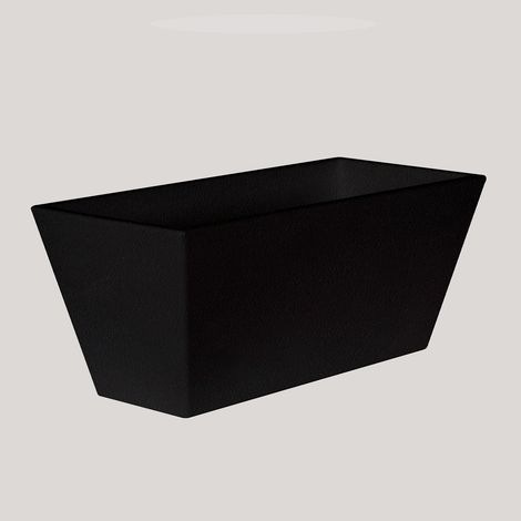 JAZMÍN 80 Macetero Rectangular de Interior y Exterior Para Plantas y Flores Muy Resistente al Paso del Tiempo. Jardinera Hecha de Polietileno en España - Negro