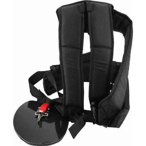 Universel Harnais à Double Pour Débroussailleuse Tondeuse, Tondeuse à Sangle d\'épaule avec Ceinture de Nylon, Coussinet d\'épaule Double Tondeuse pour Fixer Coupe-bordures (Noir) (1/5)