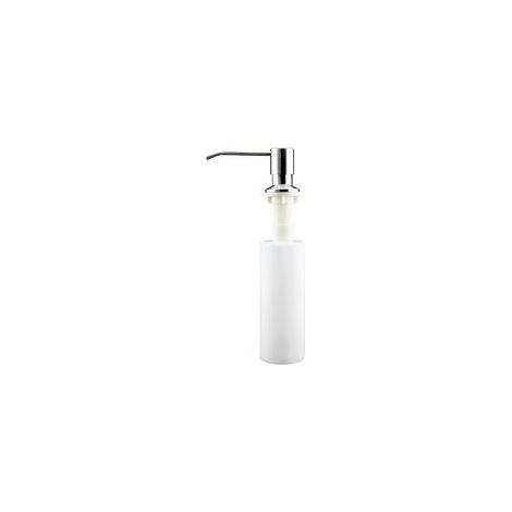 Distributeur de Savon pour Évier de Cuisine 350ml Nickel Brossé Pompe Liquide, Idéal pour Vaisselle