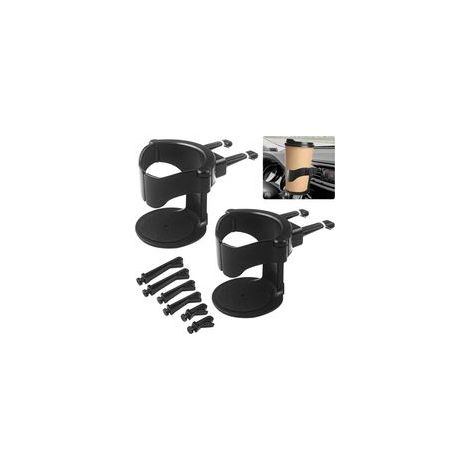 Lot de 2 portegobelets pour grille d'aération de voiture, support universel réglable pour grille d'aération, portegobelets pour boissons et café