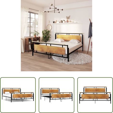 vidaXL Estructura de cama sin colchón metal 180x200 cm (1/5)