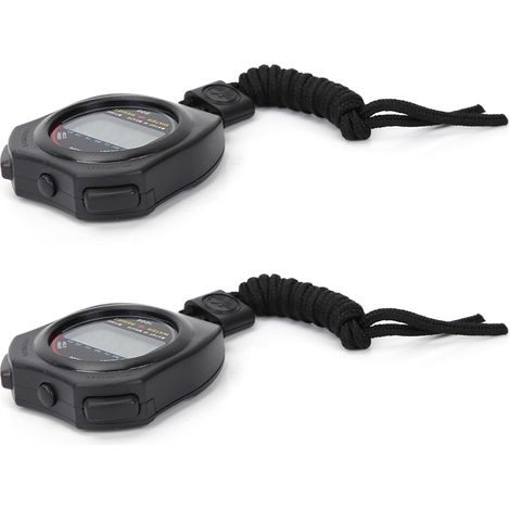 Chronomètre de Sport avec Fonction D'alarme, Longue Durée de Vie, 2 Chronomètres Numériques LCD pour Les Amateurs de Gym et Les Amateurs de Plein Air (1/5)
