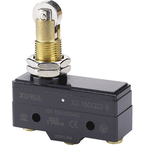 Microinterruttore 250 V/AC, 15 A, 1 on/(on) XZ-15GQ22-B momentaneo 1 pz.