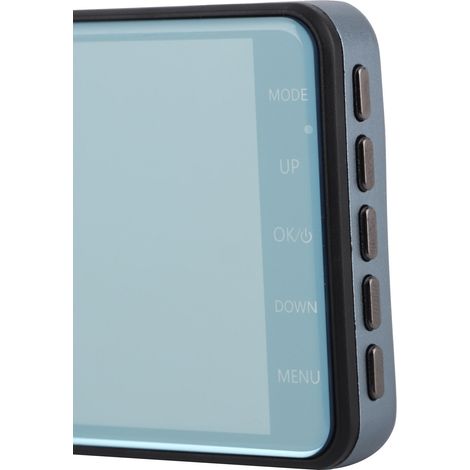 Caméra embarquée courte à double objectif 4 pouces avec enregistreur vidéo numérique (DVR) et caméras avant et arrière 1080p (batterie intégrée) (1/5)