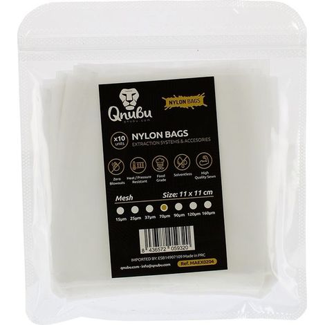 Lot de 10 sacs filtrants en nylon pour résine - 70 microns 11x11 cm