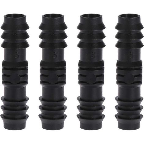 Raccord droit cannelé pour tuyau d'arrosage goutte à goutte (lot de 40) (1/5)