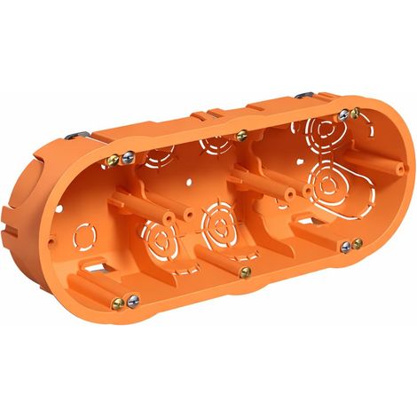 WEBMATEL Caja Empotrar Triple para Mecanismos de Pladur 67x45mm ABS IK07 IP20 (1/3)