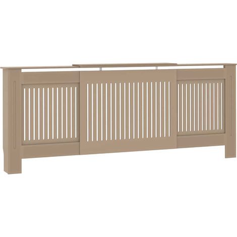 Vidaxl – Cache-radiateur MDF 205 cm – Longueur réglable 142-205 cm – Design à lattes moderne – Dimensions intérieures 132-196 x 17 x 80 cm