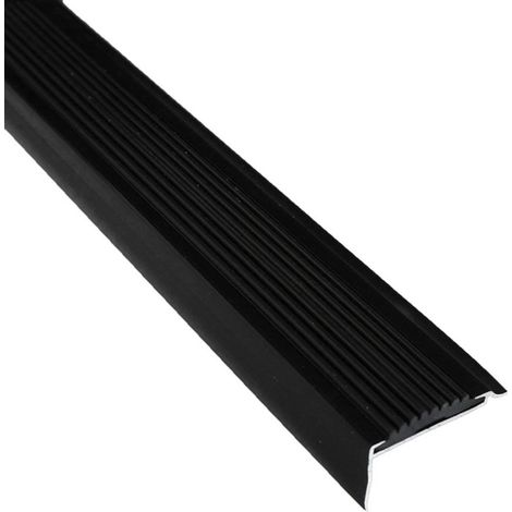 Vivol – Profilé noir en aluminium 42 x 22 mm – Longueur 1000 mm – Antidérapant avec caoutchouc – Montage facile avec vis ou adhésif (1/4)
