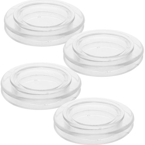 Anneau Pièces Table Transparent Silicone pour en Parasol de, 4 avec Capuchons Réduit Les Secousses Protège Les Bosses et Café et Bar en Extérieur (1/5)