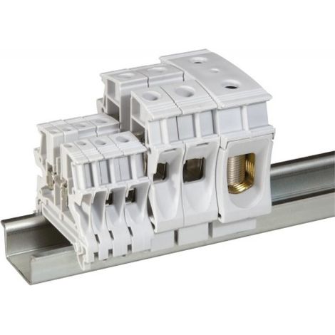 Legrand – Bloc de jonction passage à vis 37160 – 1 entrée, 1 sortie, 2.5mm², pas 5mm – Pour câblage électrique professionnel