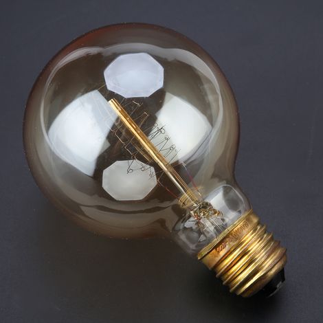 Ampoule Vintage E27 G80 40W 220V Filament Décoratif Café Restaurant, Lumière Rétro à Fil Spirale (1/5)