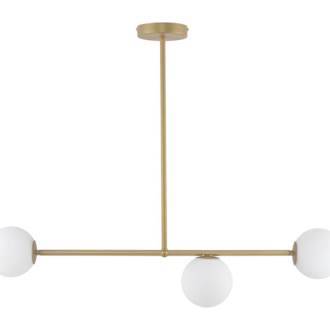 Plafonnier minimaliste doré 3 globes Gama G9 Sigma
