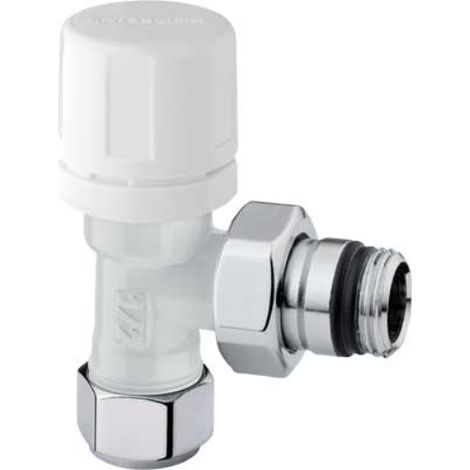 Valvola d'arredo a squadra termostatica bianca 3/8 x 24-19  Arteclima