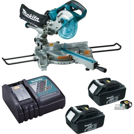 Makita DLS714NZ Slide Compound Mitre Saw 18v 36v LXT 190mm + 2 x 3.0ah + Charger (1/4)