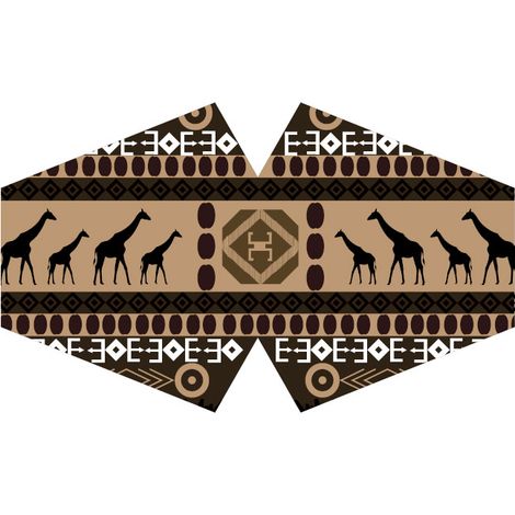 Couvre-visage de mode réutilisable - Tribal africain (adulte)- Vendu par 1 (1/4)