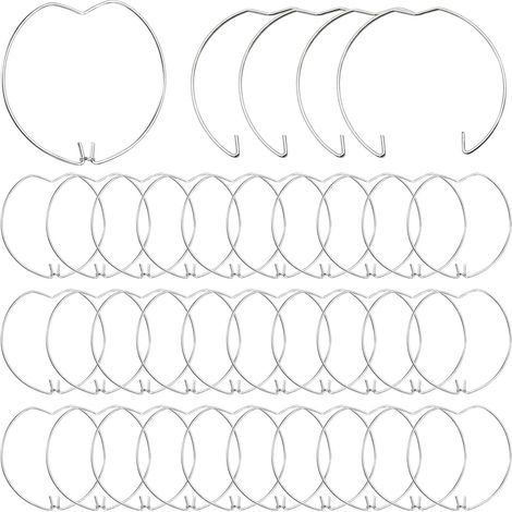 Anneaux de Fixation à Ressort de Lampe pour Spot GU10 MR16 Anneaux à Ressort de Retenu Anneau Clips pour Ampoule LED ou Spot Encastré Argenté (1/5)